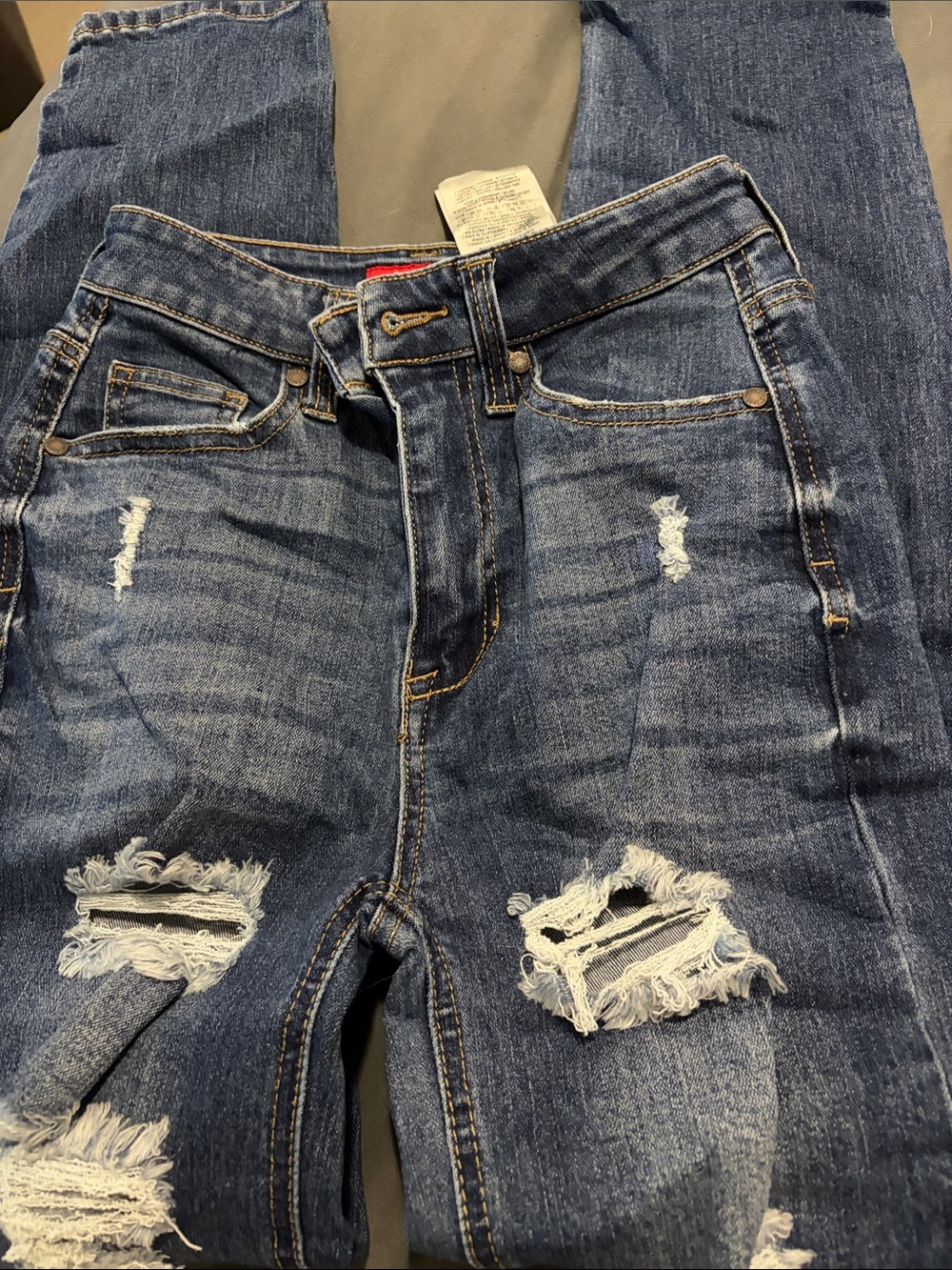 Guess Women's Skinny Distressed Blue Jeans